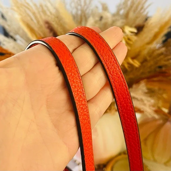 Henri BENDEL Orange Coral Leather Noho Novelty Gusset Large Braided Work Bag - Picture 16 of 16